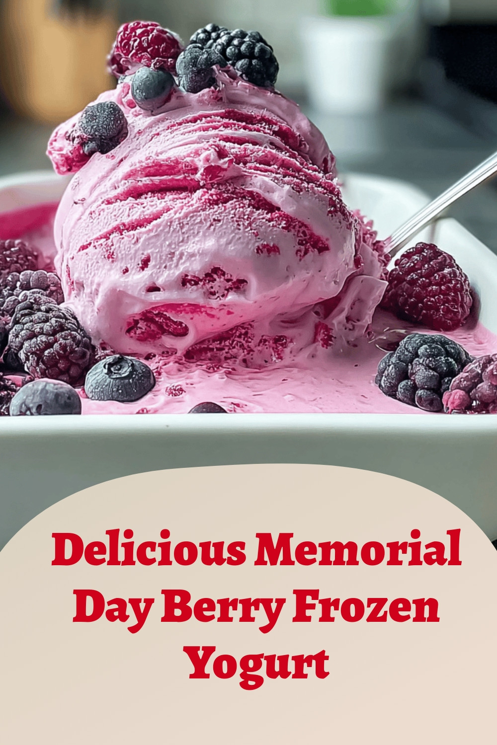 Delicious Memorial Day Berry Frozen Yogurt