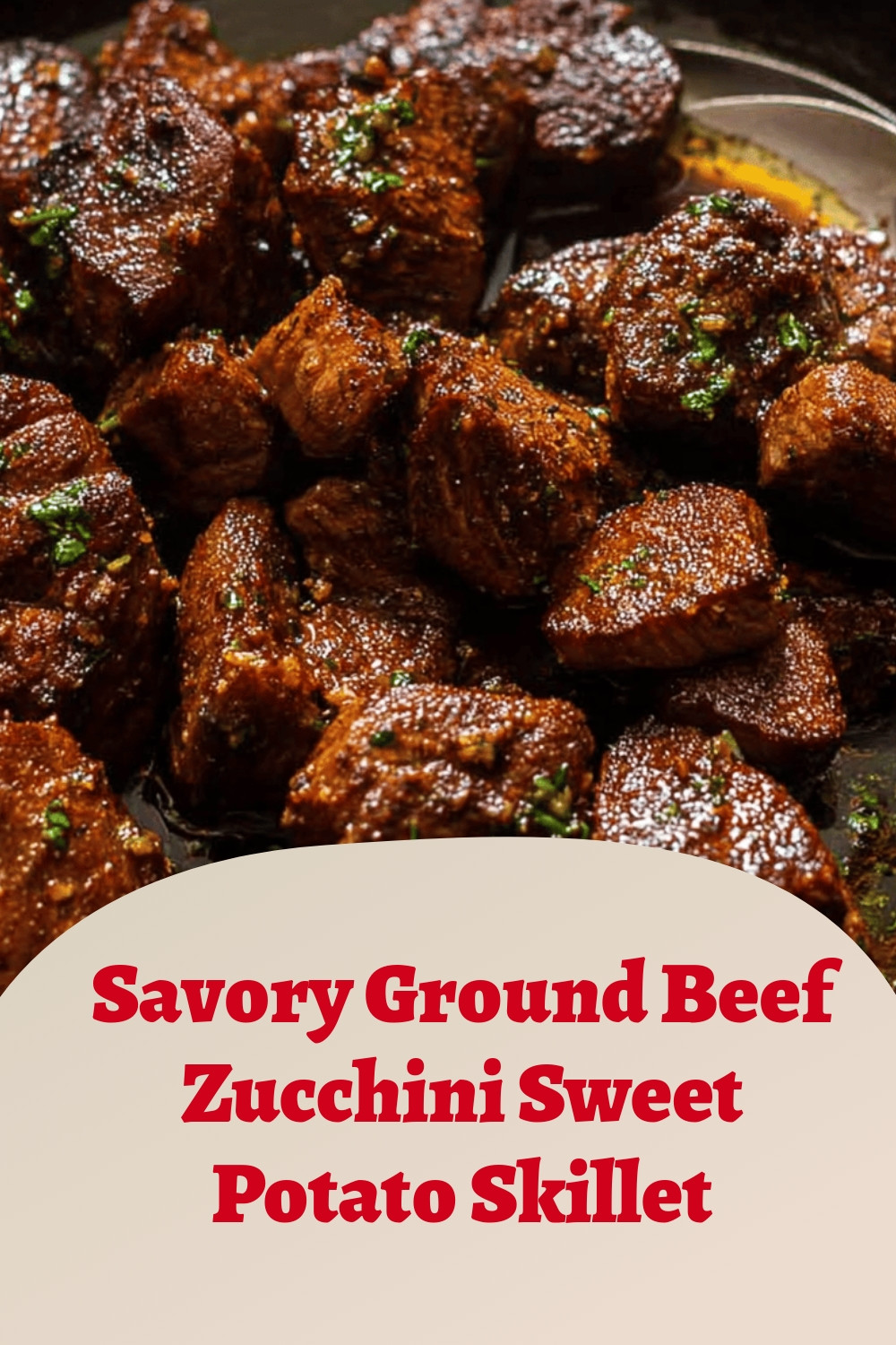 Savory Ground Beef Zucchini Sweet Potato Skillet