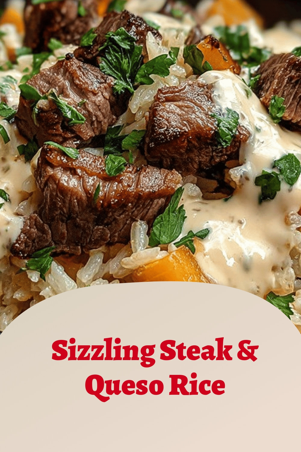 Sizzling Steak & Queso Rice