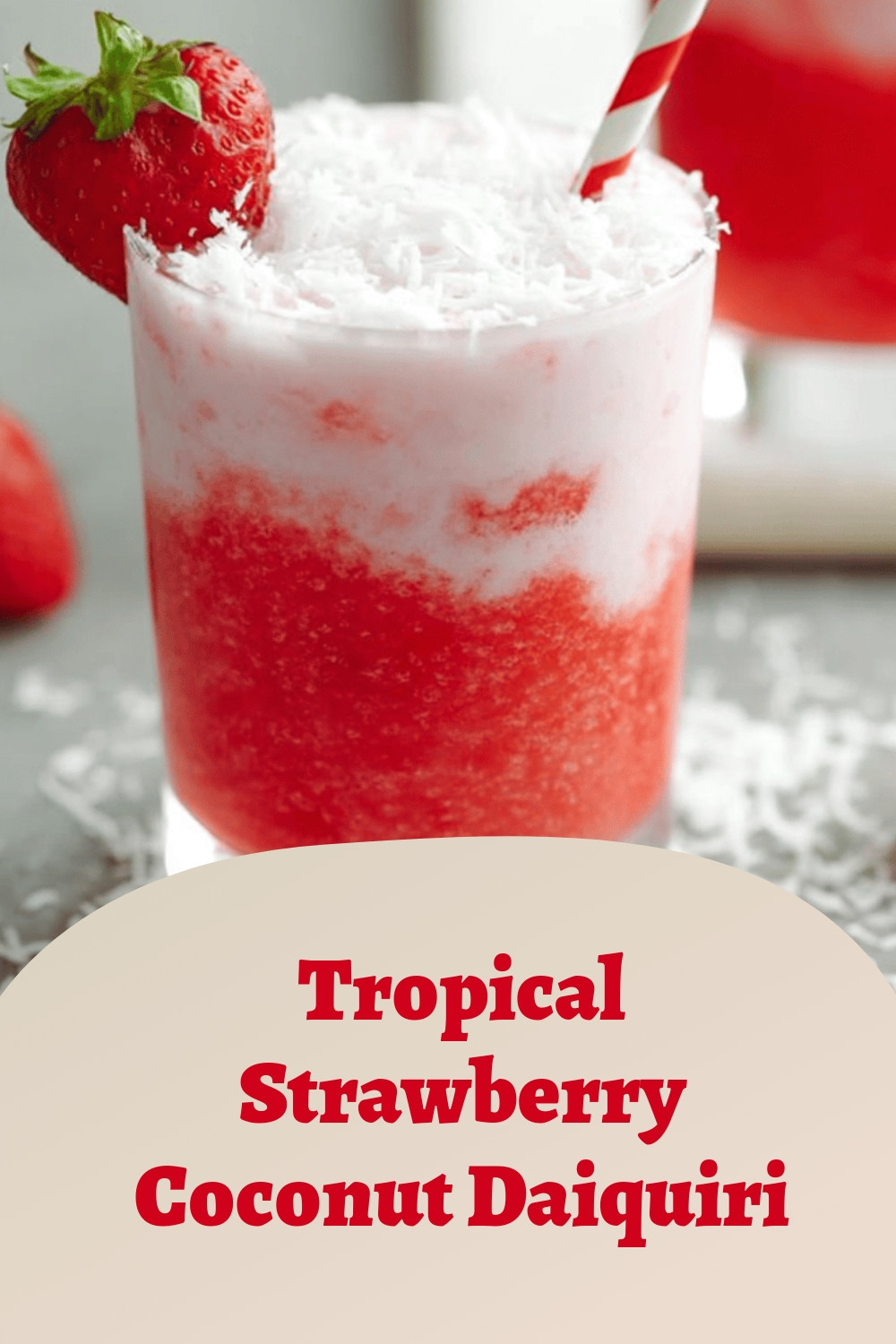 Tropical Strawberry Coconut Daiquiri