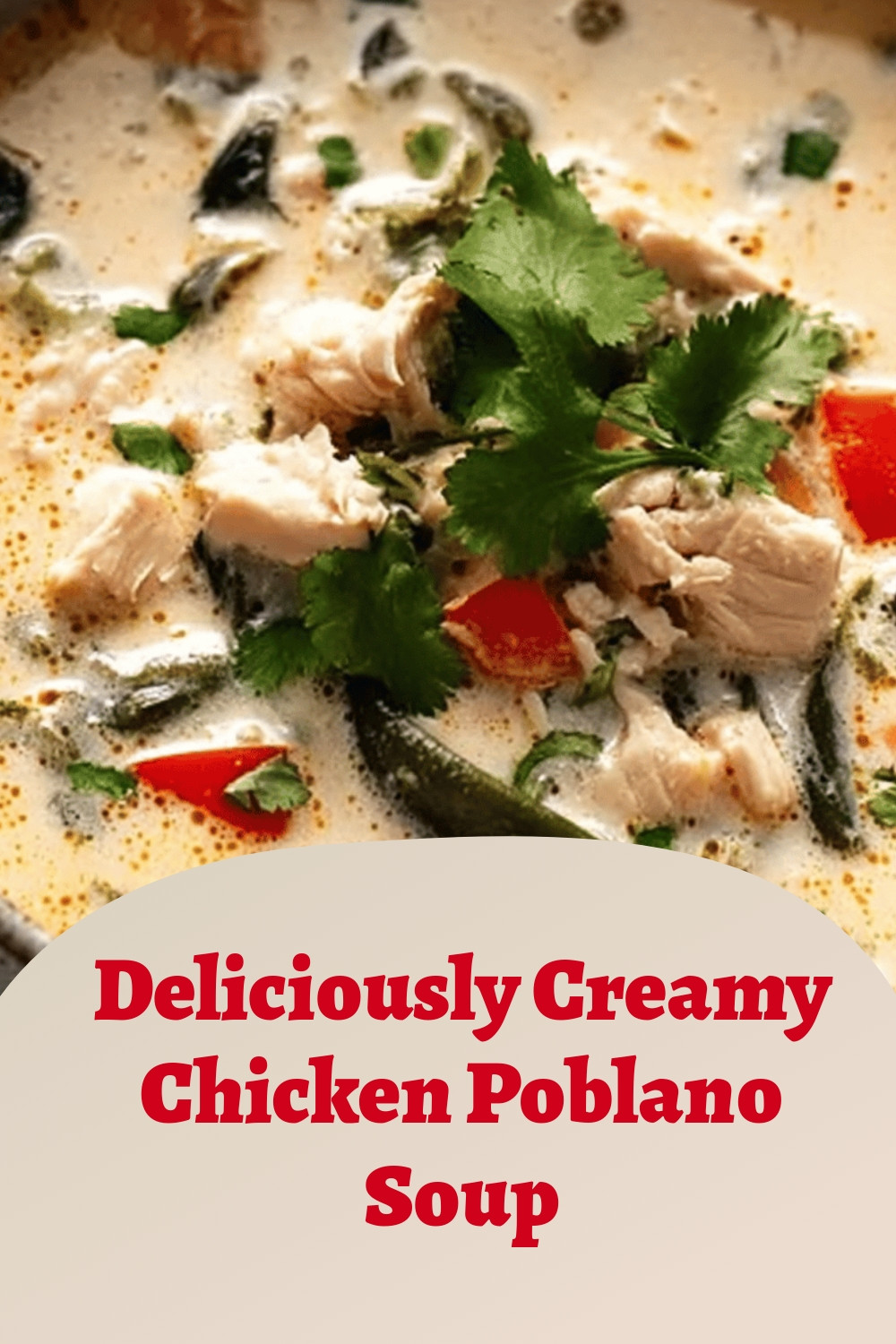Deliciously Creamy Chicken Poblano Soup