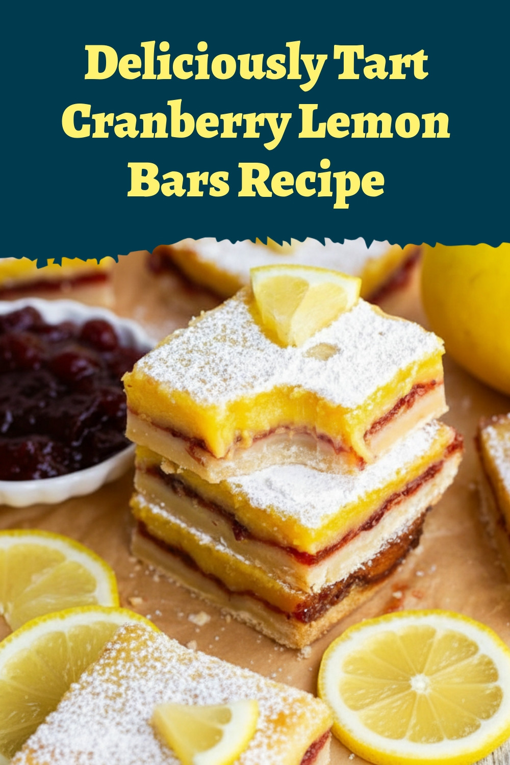 Deliciously Tart Cranberry Lemon Bars Recipe
