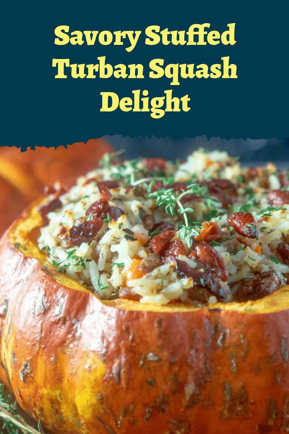 Savory Stuffed Turban Squash Delight