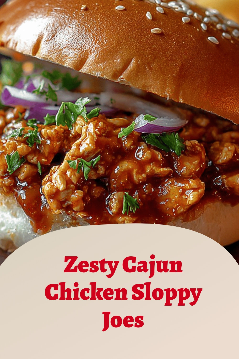 Zesty Cajun Chicken Sloppy Joes