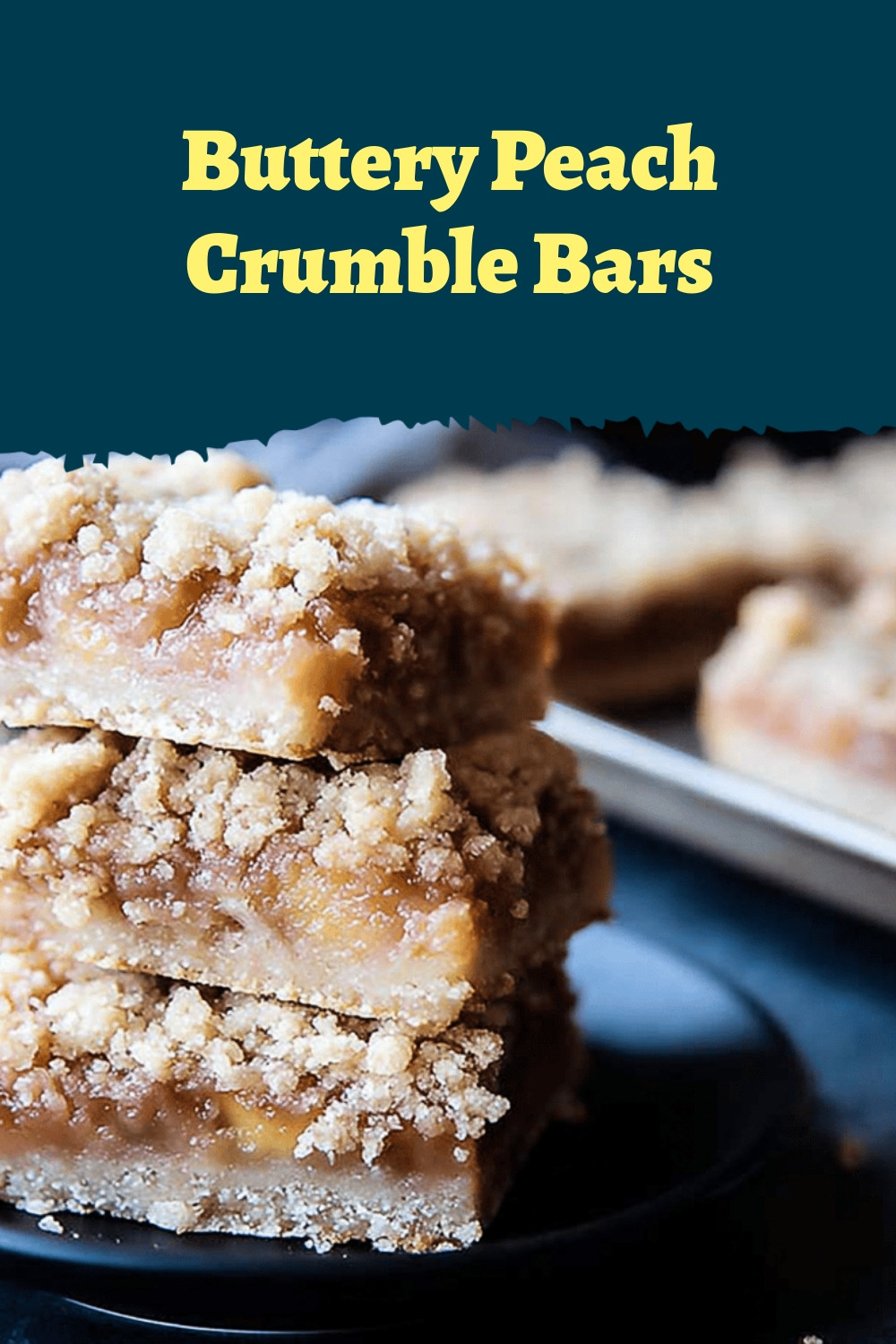 Buttery Peach Crumble Bars