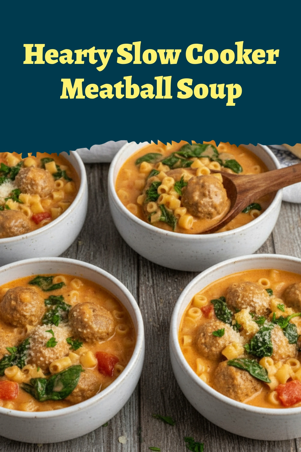 Hearty Slow Cooker Meatball Soup